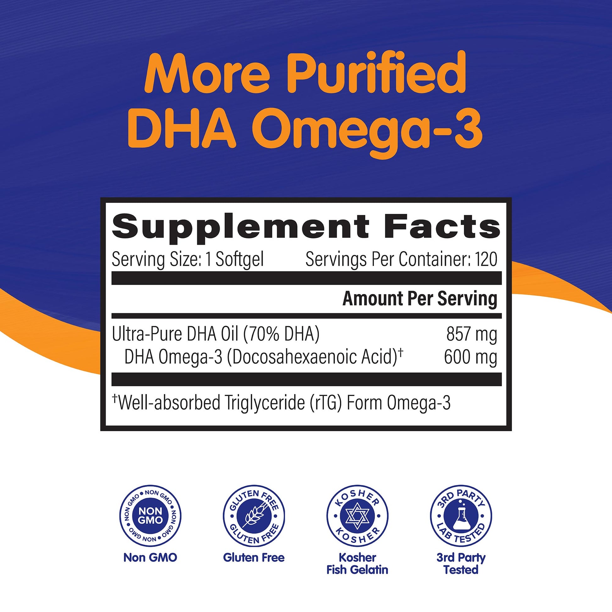More Purified DHA Omega-3 infographic