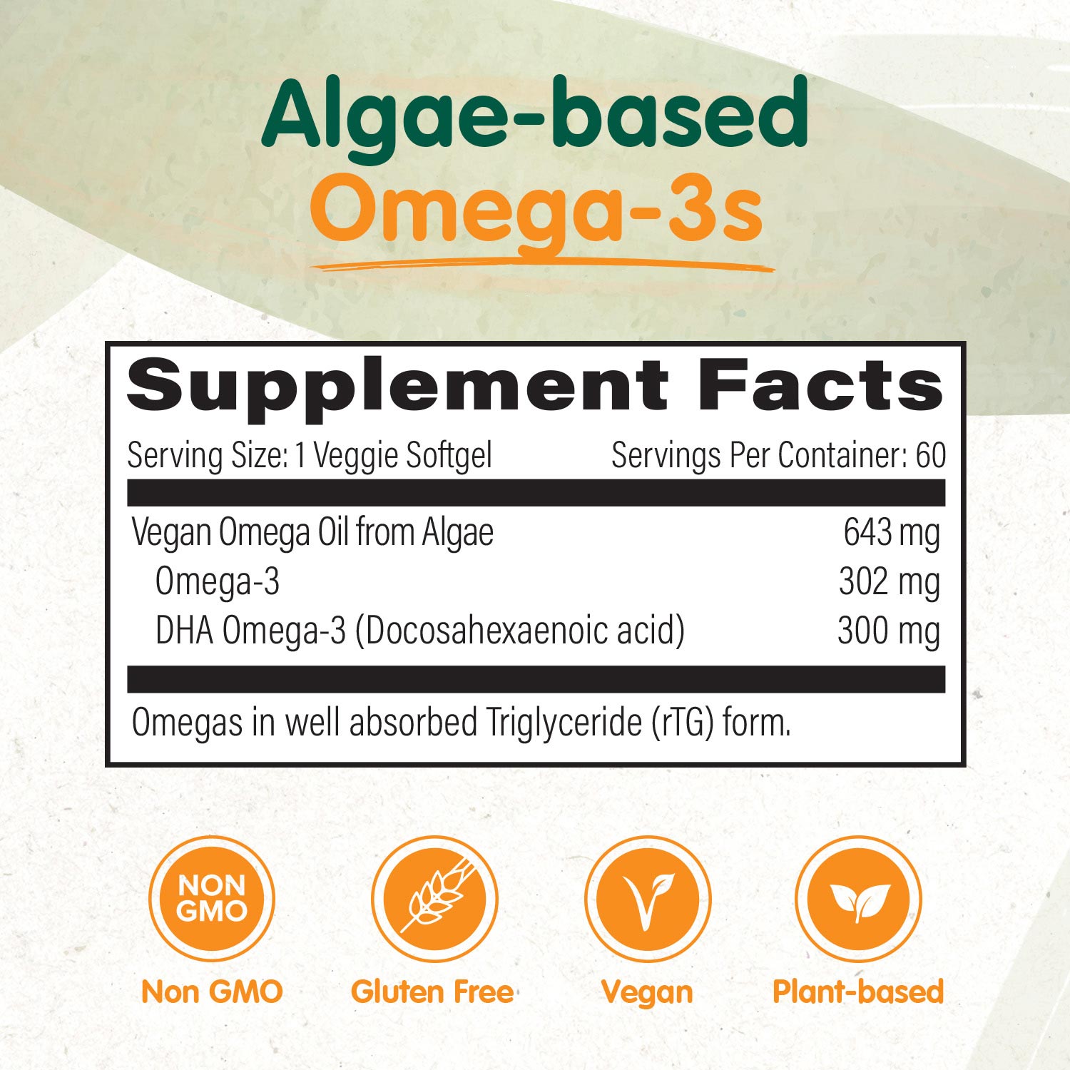 Algae-based Omega-3s infographic