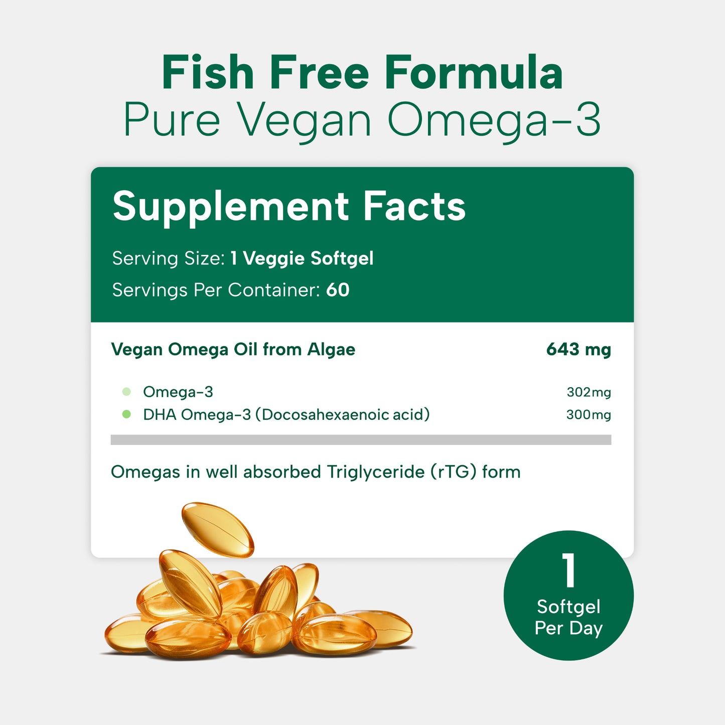 Vegan Omega-3 Softgels