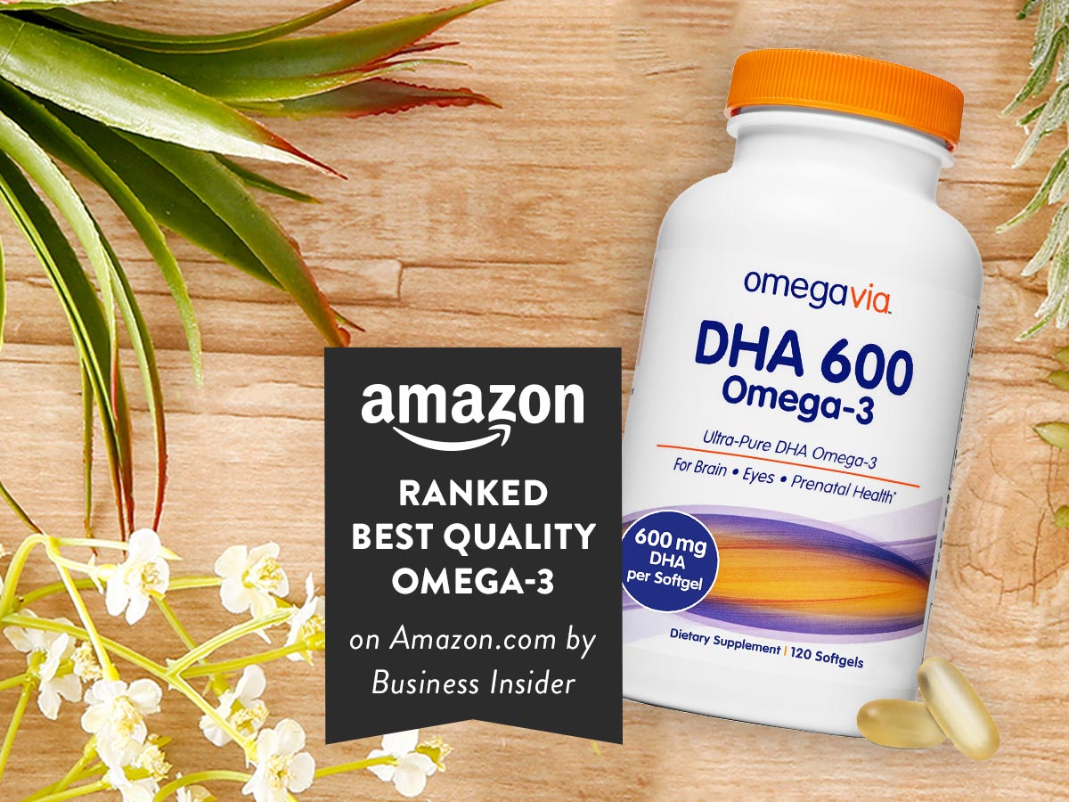 OmegaVia DHA600 Ranked Best Quality Omega-3 by Amazon